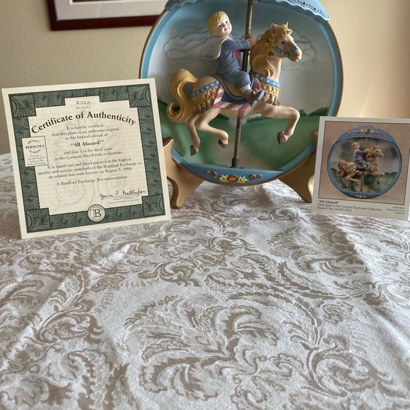 3rd PLATE VINTAGE 1994 ‘ALL ABOARD’ of the BRADFORD EXCHANGE COLLECTION - Picture 5 of 10